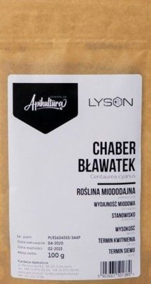 Nasiona CHABER bławatek NIEBIESKI 100g roślina miododajna