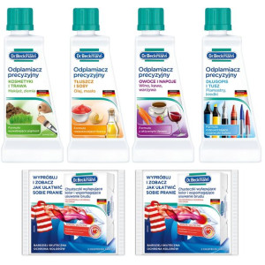 Dr Beckmann Zestaw odplamiaczy 4x 50 ml + GRATISY