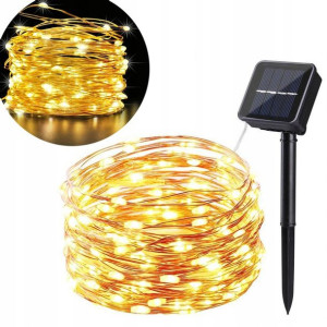 Girlanda Solarna Ogrodowa Lampki Druciki Led Xxl 100 Led