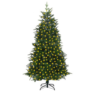 Sztuczna choinka z LED, zielona, 210 cm, PVC i PE