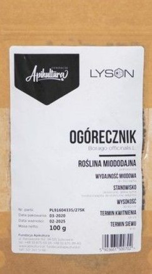 Nasiona OGÓRECZNIK 100g roślina miododajna miód