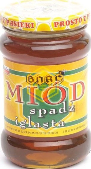 Miód SPADZIOWY spadź iglasta 400g odporność NATURA pszczoły