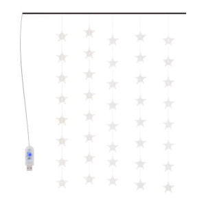 Zasłona świetlnych gwiazdek 200 niebieskich diod LED, 8 funkcji