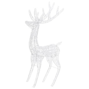 Świąteczny renifer XXL, akryl, 250 kolorowych diod LED, 180 cm