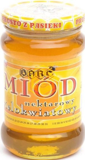 Miód WIELOKWIATOWY 400G 12 sztuk odporność NATURA pszczoły