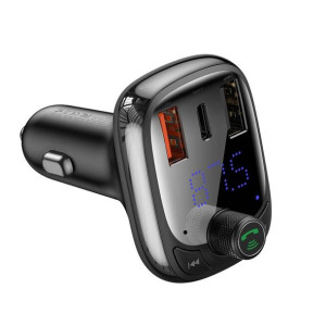 Baseus Transmiter FM Bluetooth 5.0 ładowarka samochodowa PPS Quick Charge Q
