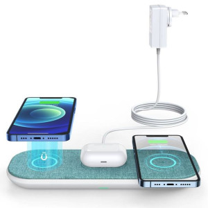 Choetech 3w1 ładowarka bezprzewodowa Qi 10W do telefonu /  słuchawek AirPod