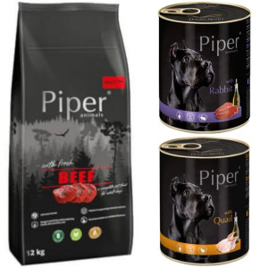 Dolina Noteci Piper karma z Wołowiną 12 kg + GRATIS