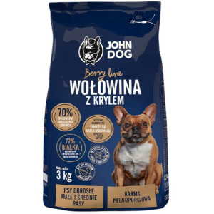 John Dog Berry Line Małe Rasy Wołowina kryl 3kg