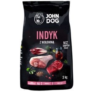 John Dog Sucha karma indyk z wołowina 3kg