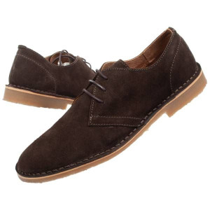 Buty Męskie Eleganckie Fahrenheit Skórzane Brązowe [50 873]