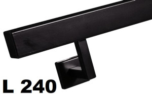 Poręcz ścienna schodowa 240cm, kwadrat 40x40mm kolor: czarna, biała, grafit