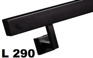 Poręcz ścienna schodowa 290cm, kwadrat 40x40mm kolor: czarna, biała, grafit