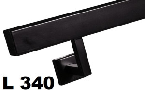 Poręcz ścienna schodowa 340cm, kwadrat 40x40mm kolor: czarna, biała, grafit