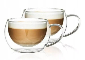 Termiczna Szklanka Filiżanka Cappuccino 2x260ml.