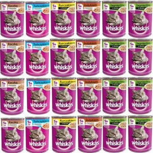 Whiskas mokra karma mix smaków 24x 400g