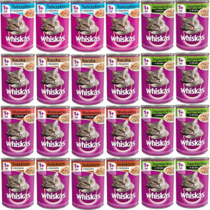 Whiskas mokra karma mix smaków 24x 400g