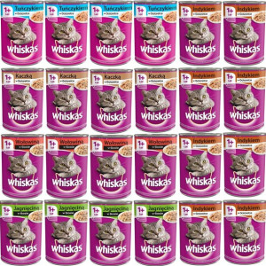 Whiskas mokra karma mix smaków 24x 400g