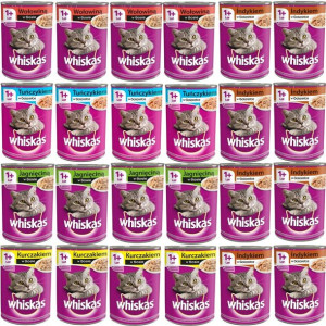 Whiskas mokra karma mix smaków 24x 400g