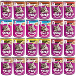 Whiskas mokra karma mix smaków 24x 400g