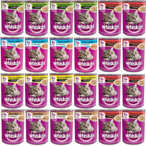 Whiskas mokra karma mix smaków 24x 400g