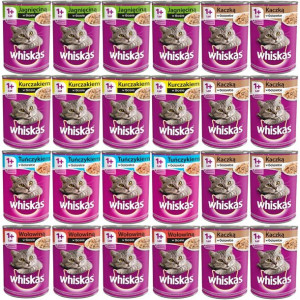 Whiskas mokra karma mix smaków 24x 400g