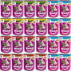 Whiskas mokra karma mix smaków 24x 400g