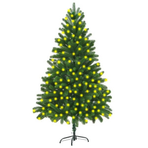 Sztuczna choinka z lampkami LED, 210 cm, zielona