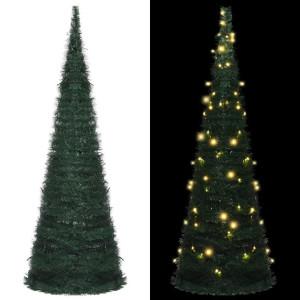 Sztuczna choinka z girlandy z lampkami LED, zielona, 180 cm