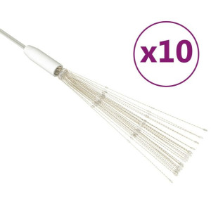 Ogrodowe lampki fajerwerkowe 10 szt. zimne białe, 50cm, 1400LED