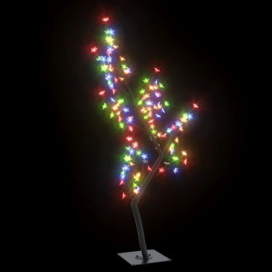 Drzewko świecące na kolorowo, 128 LED, kwiat wiśni, 120 cm