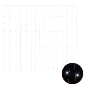 Kurtyna lampek, 3x3m, 300 zimnych białych LED, 8 funkcji