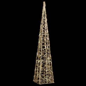 Akrylowy stożek dekoracyjny, ciepłe białe LED, 90 cm
