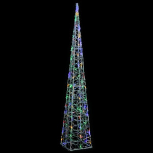 Stożek dekoracyjny, akrylowy, kolorowy, LED, 120 cm