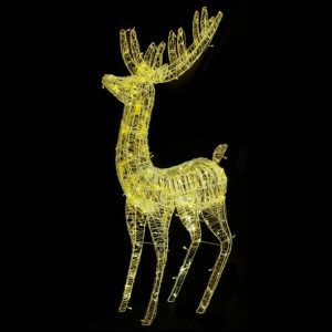 Świąteczny renifer, akryl, 250 ciepłych białych LED, 180 cm