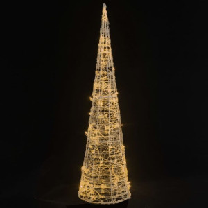 Stożek dekoracyjny, akrylowy, ciepłe białe LED, 90 cm