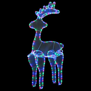 Świąteczna dekoracja, renifer z siatki, 306 LED, 60x24x89 cm