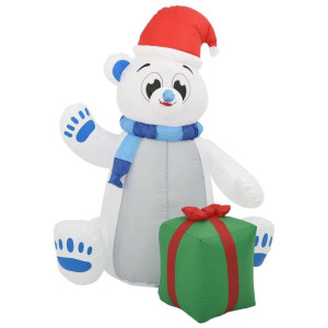 Świąteczny nadmuchiwany miś polarny, LED, 2,4 m