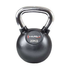 Kettlebell żeliwny HMS KGC20 Uchwyt Chrom Ogumowany 20 kg