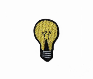 Haftowana Naszywka na ubrania Light Bulb