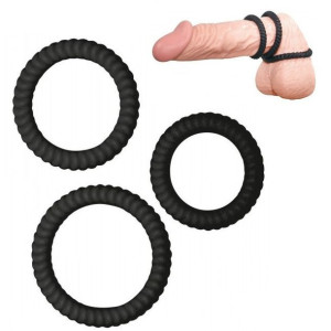 Silikonowe ringi czarne 3 szt.