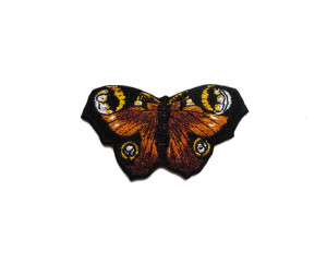 Haftowana Naszywka na ubrania brązowy motyl