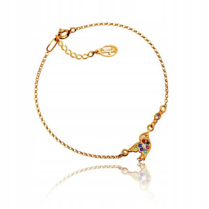 Bransoletka ptaszek Swarovski Elements srebro pozł