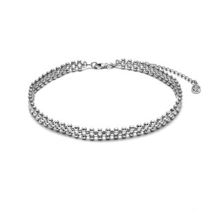 Choker z kuleczek rodowany
