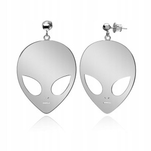 Kolczyki Alien GRAWER GRATIS srebrne rodowane
