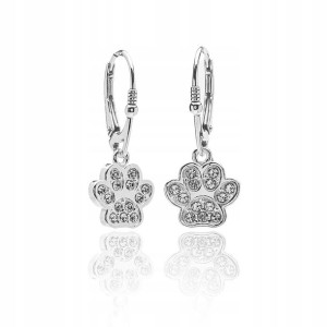 Kolczyki łapki Swarovski Elements srebrne