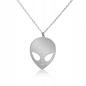Naszyjnik Alien srebrny rodowany GRAWER GRATIS