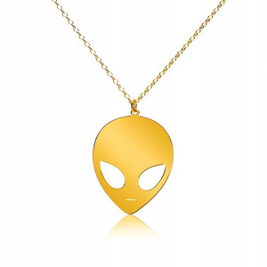Naszyjnik Alien srebrny pozłacany GRAWER GRATIS