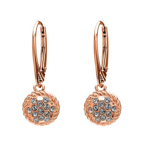 Kolczyki z Swarovski Elements złocenie różowe