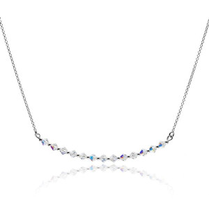 Naszyjnik z Swarovski Elements rodowany